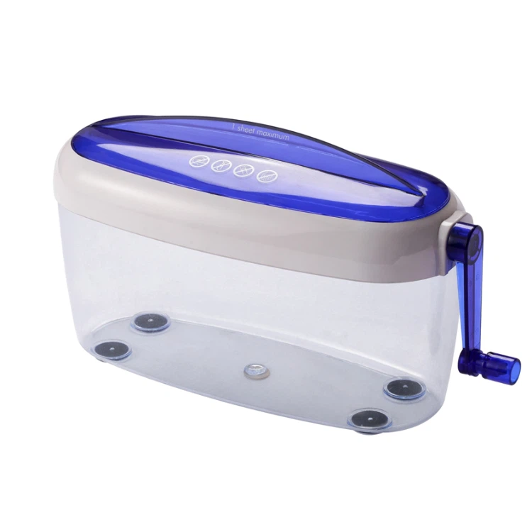 Trituradora de paper accionada a mà